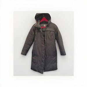 The North Face Women's Arctic Hyvent Parka Goose Down Long Coat Hood Black S